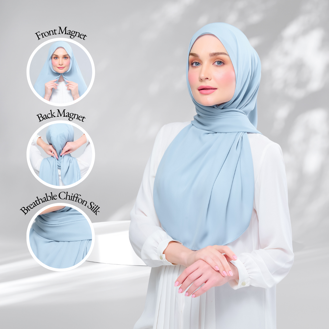 Instant Tag & Go l Chiffon Silk in Dusty Blue