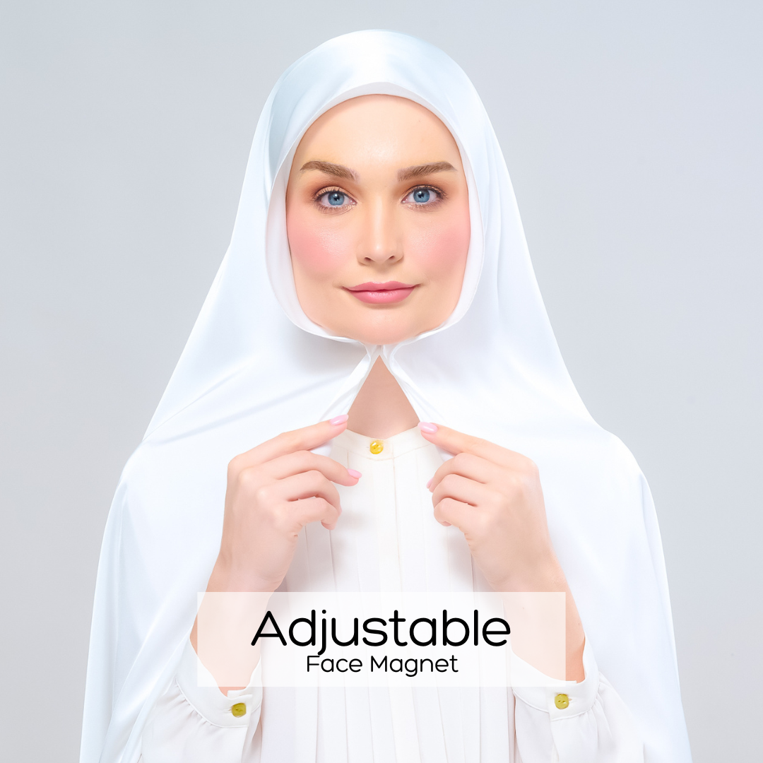 Instant Tag n' Go Shawl | Satin Silk in Bridal White