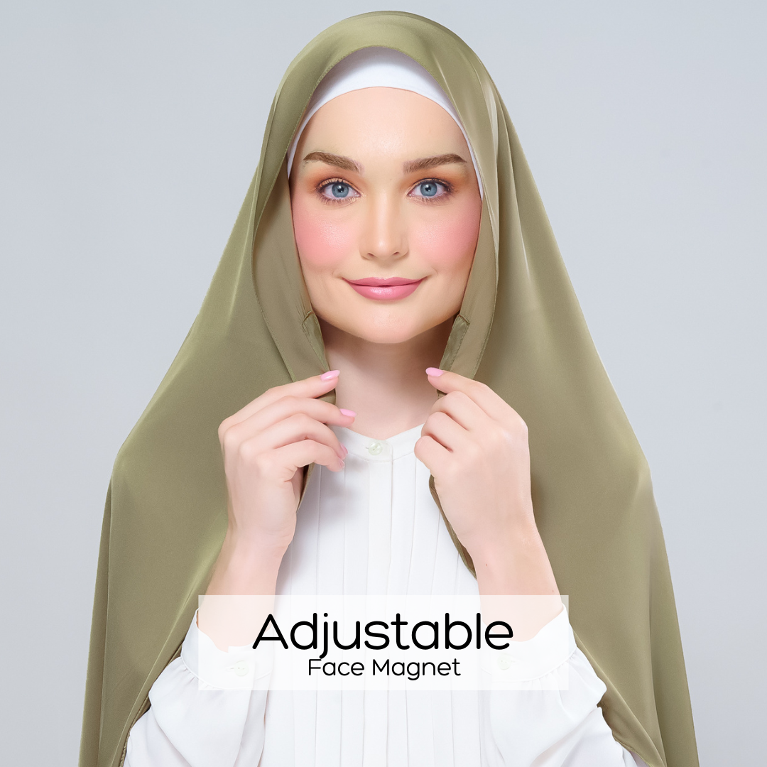 Instant Tag n' Go Shawl | Satin Silk in Olive