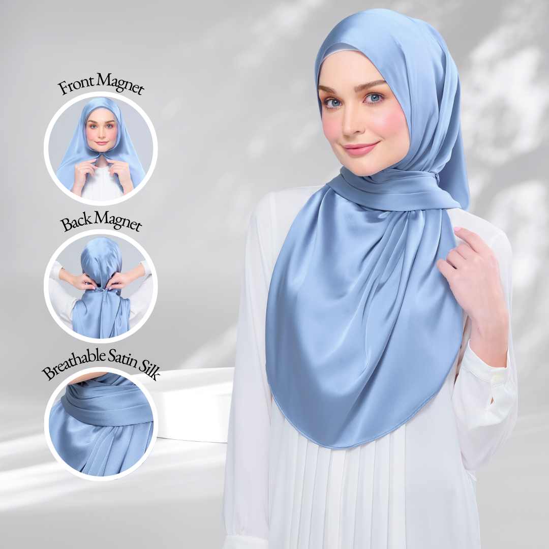 Instant Tag & Go | Satin Silk in Dusty Blue 2.0