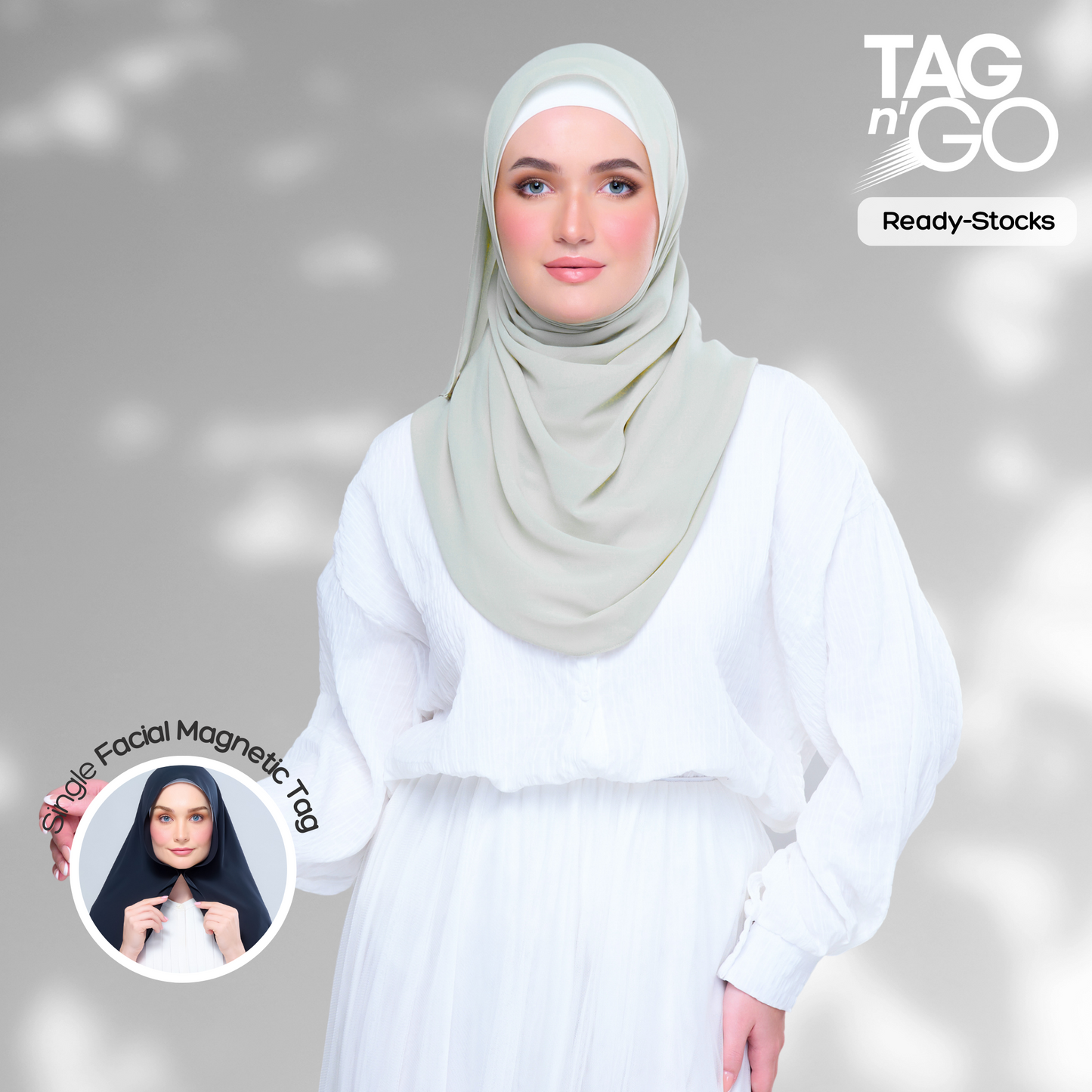 'New' Basic Tag & Go | Heavy Chiffon in Nude Lime