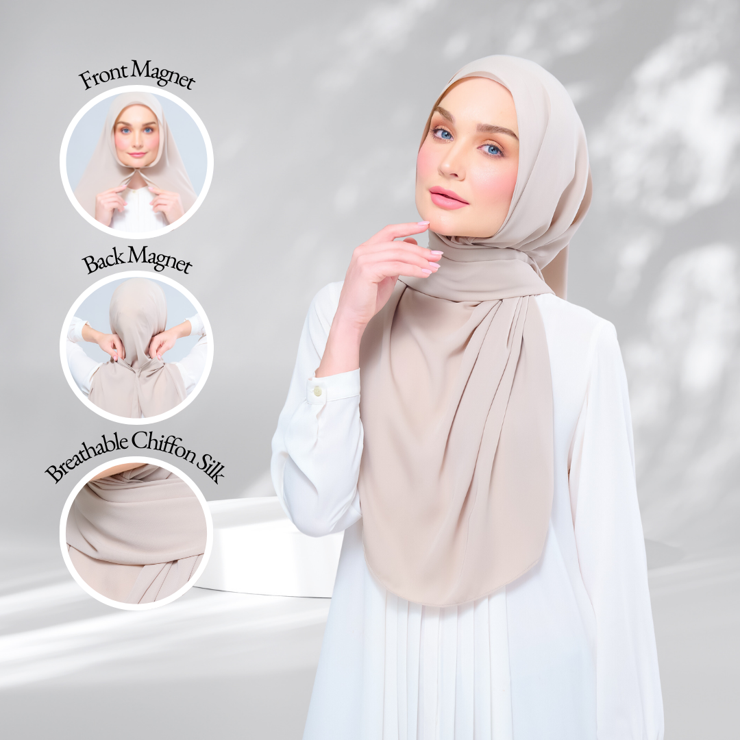Instant Tag & Go l Chiffon Silk in Taupe