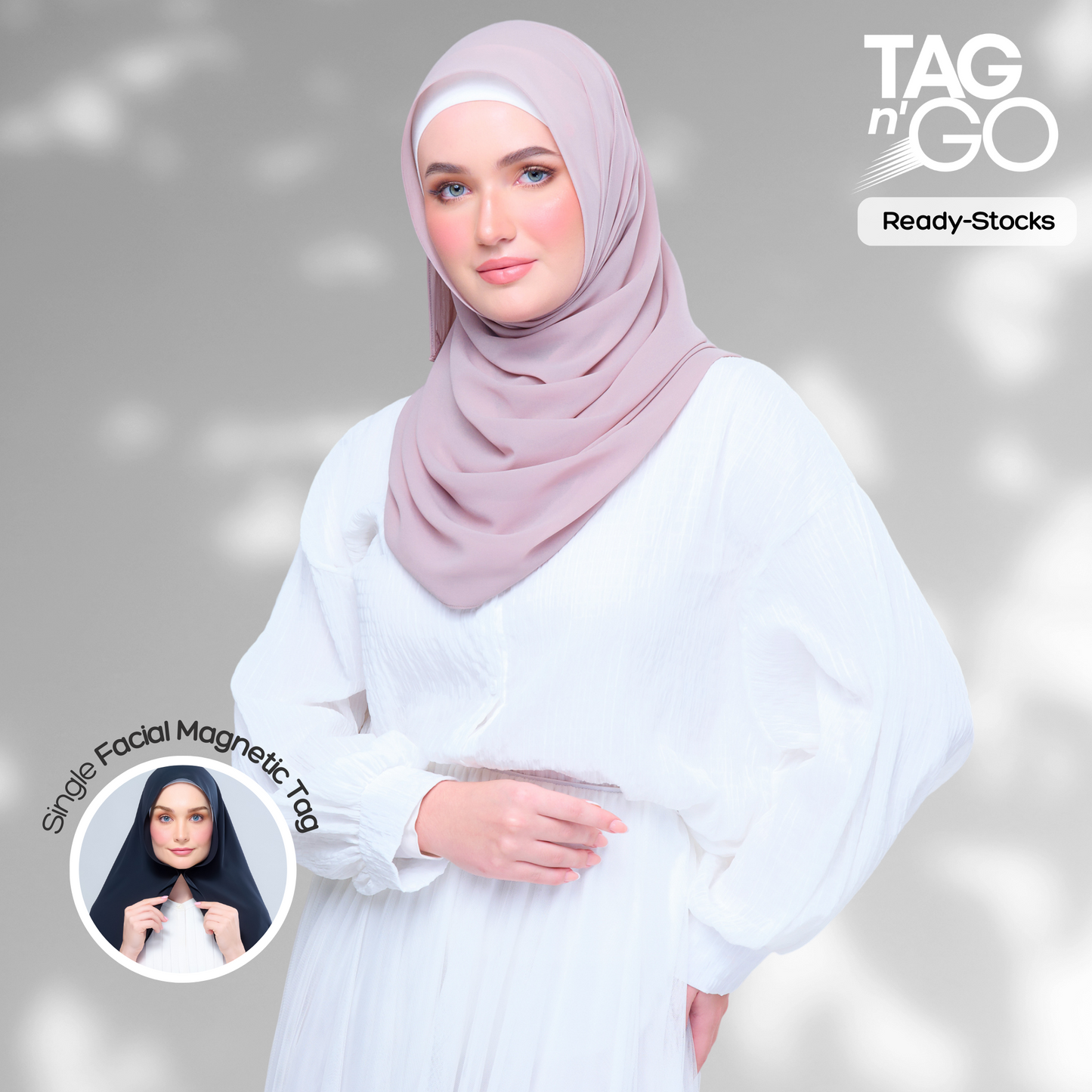Basic Tag & Go | Heavy Chiffon in Blush