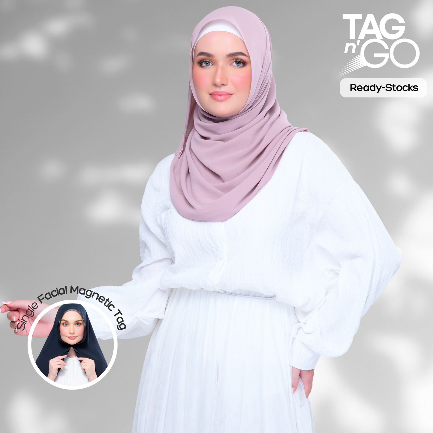 'New' Basic Tag & Go | Heavy Chiffon in Rose Pink