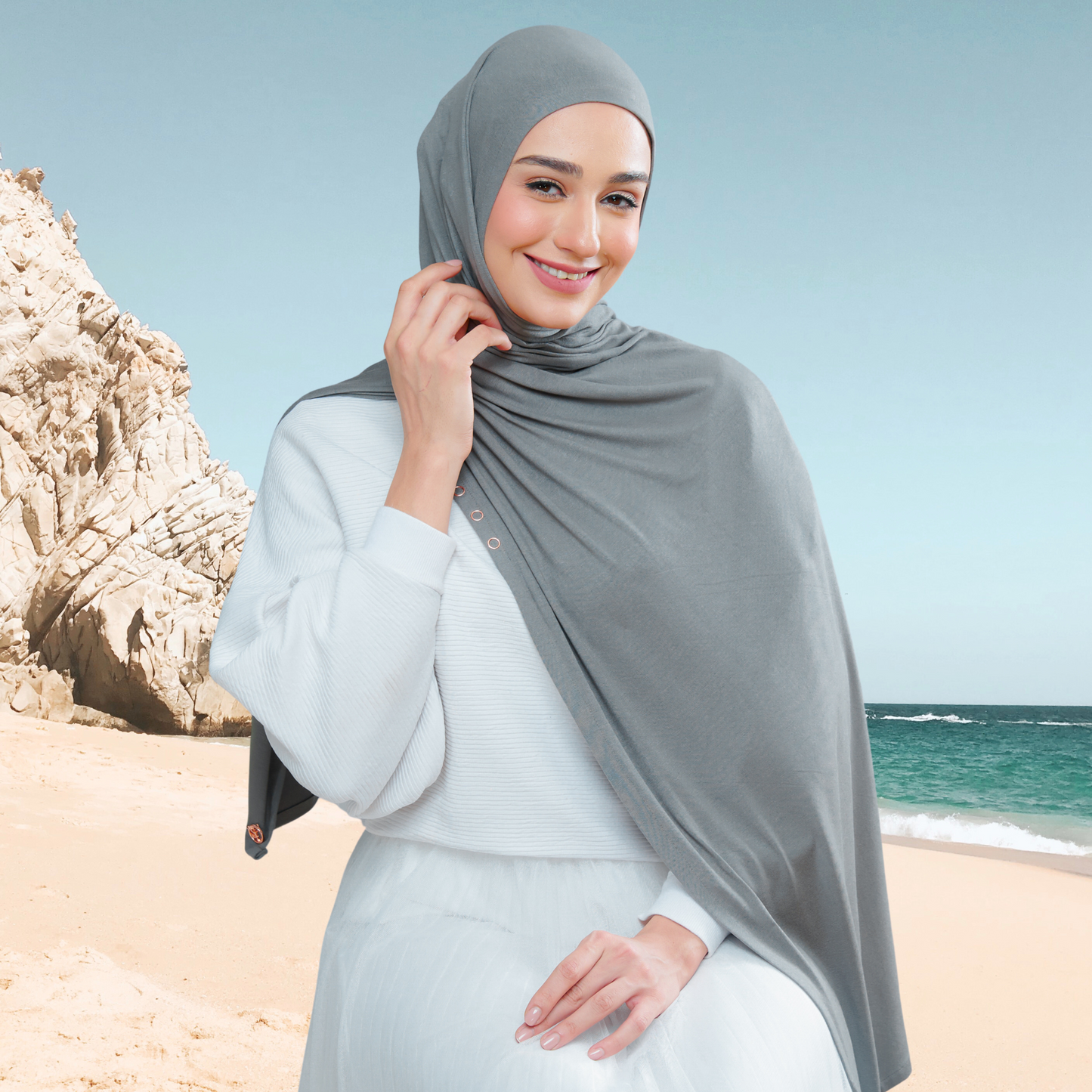 Lazy Shawl in Army Green