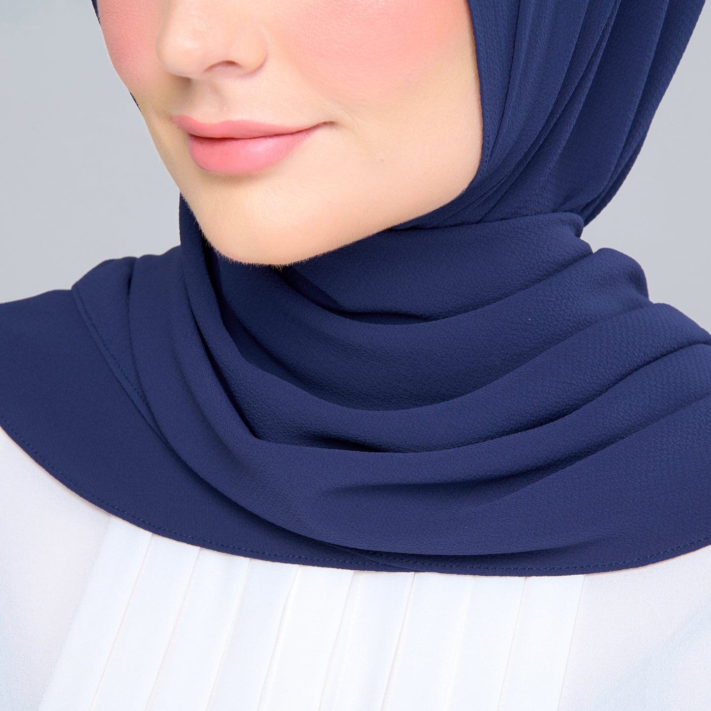 'New' Instant Tag & Go | Textured Chiffon in Navy Blue