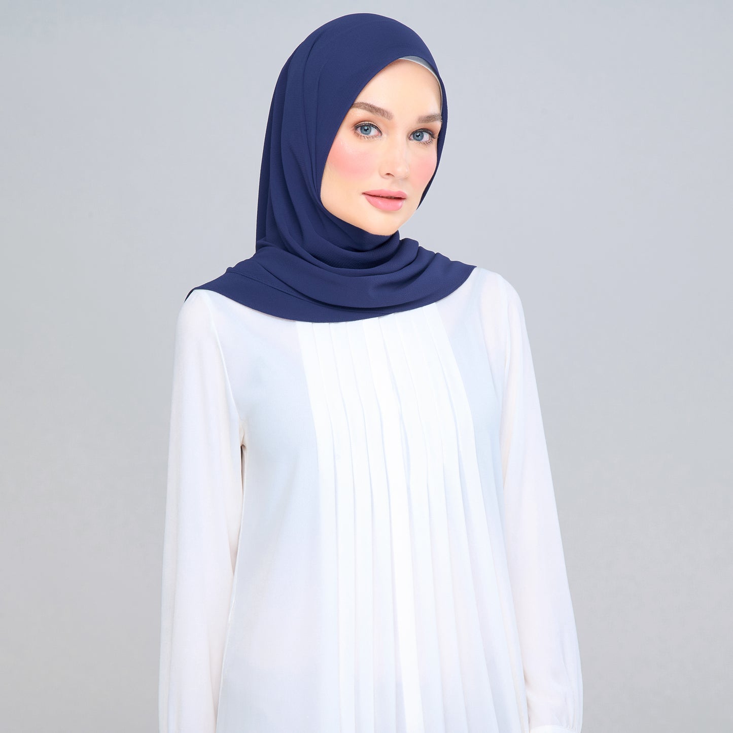 'New' Instant Tag & Go | Textured Chiffon in Navy Blue