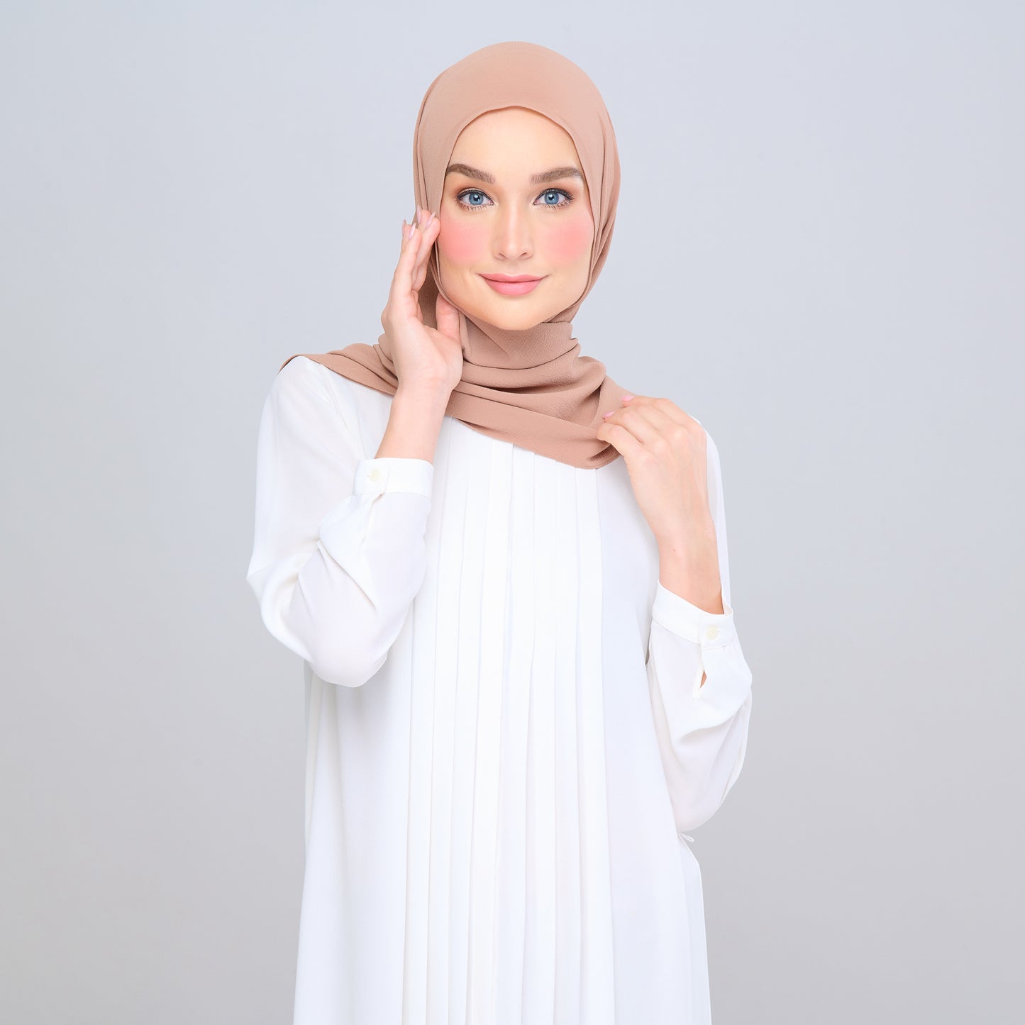 'New' Instant Tag & Go | Textured Chiffon in Dark Latte