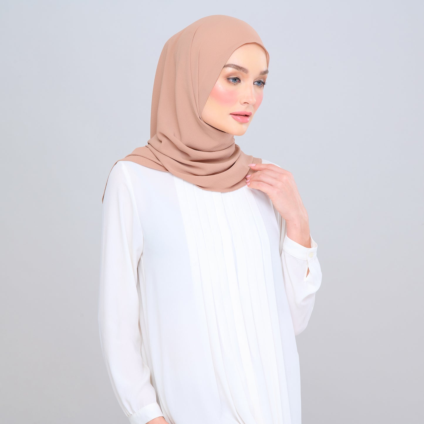 'New' Instant Tag & Go | Textured Chiffon in Dark Latte