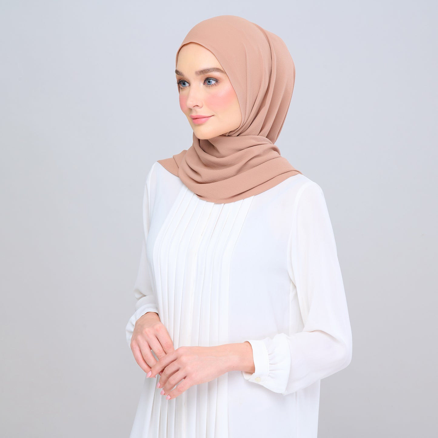 'New' Instant Tag & Go | Textured Chiffon in Dark Latte