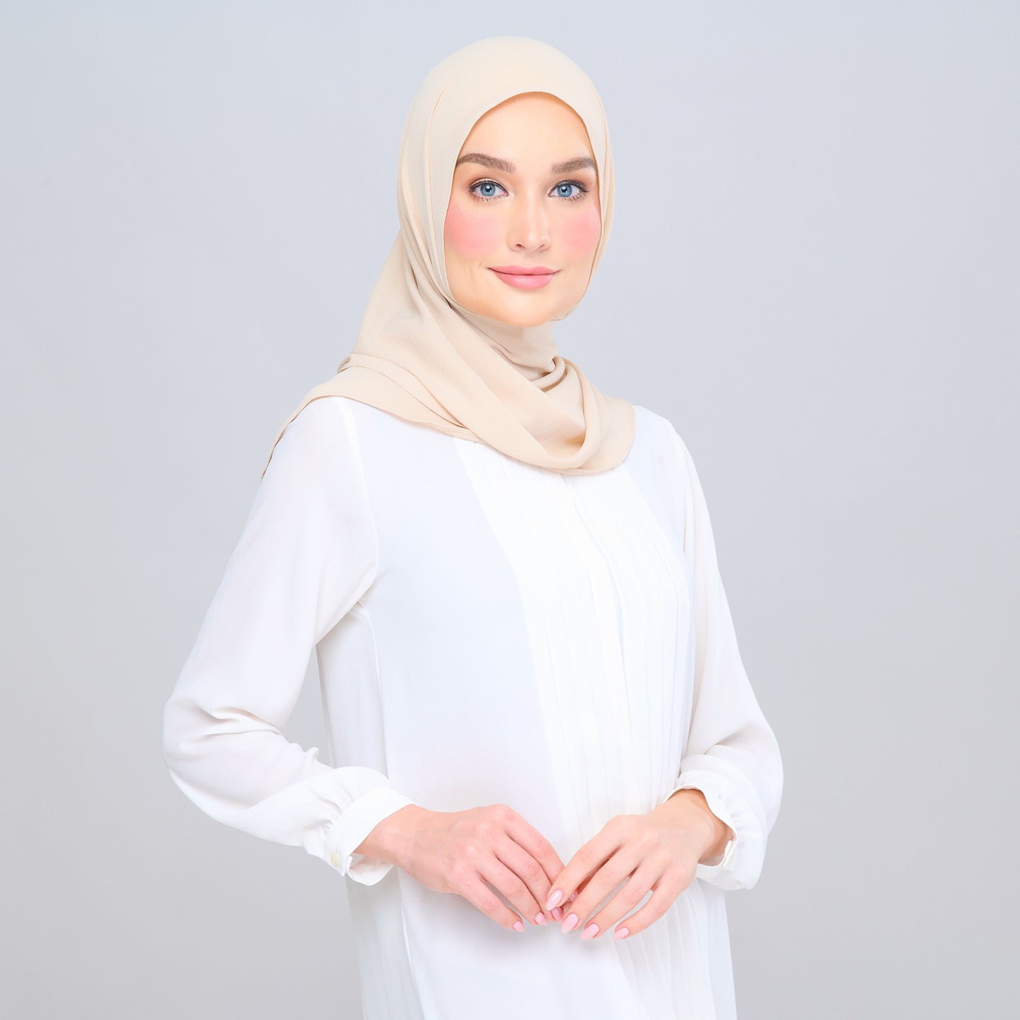 'New' Instant Tag & Go | Textured Chiffon in Light Nude