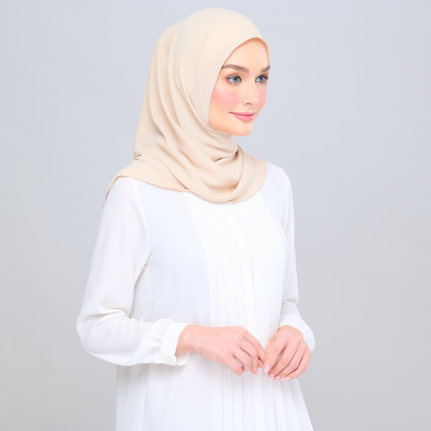'New' Instant Tag & Go | Textured Chiffon in Light Nude