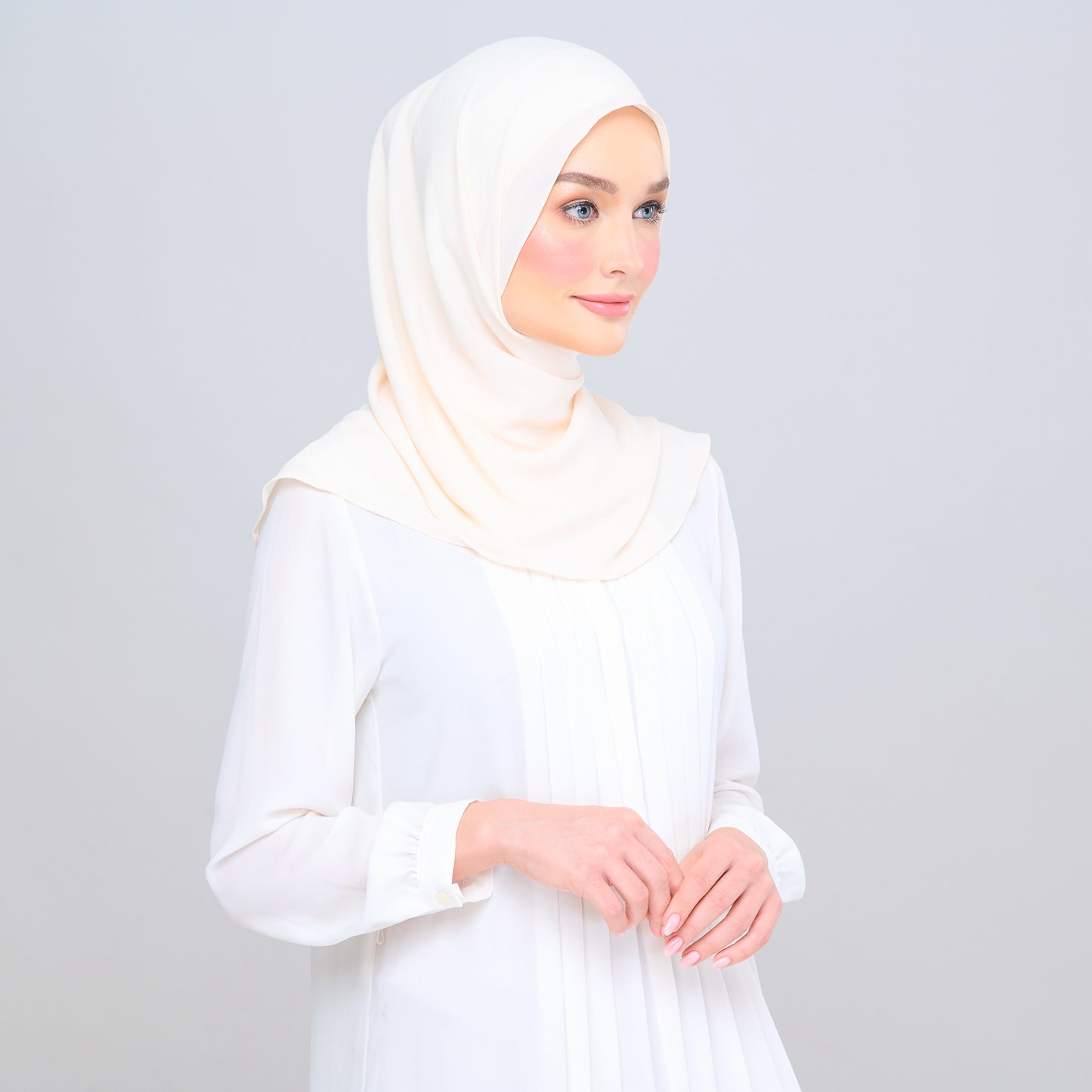 'New' Instant Tag & Go | Textured Chiffon in Beige