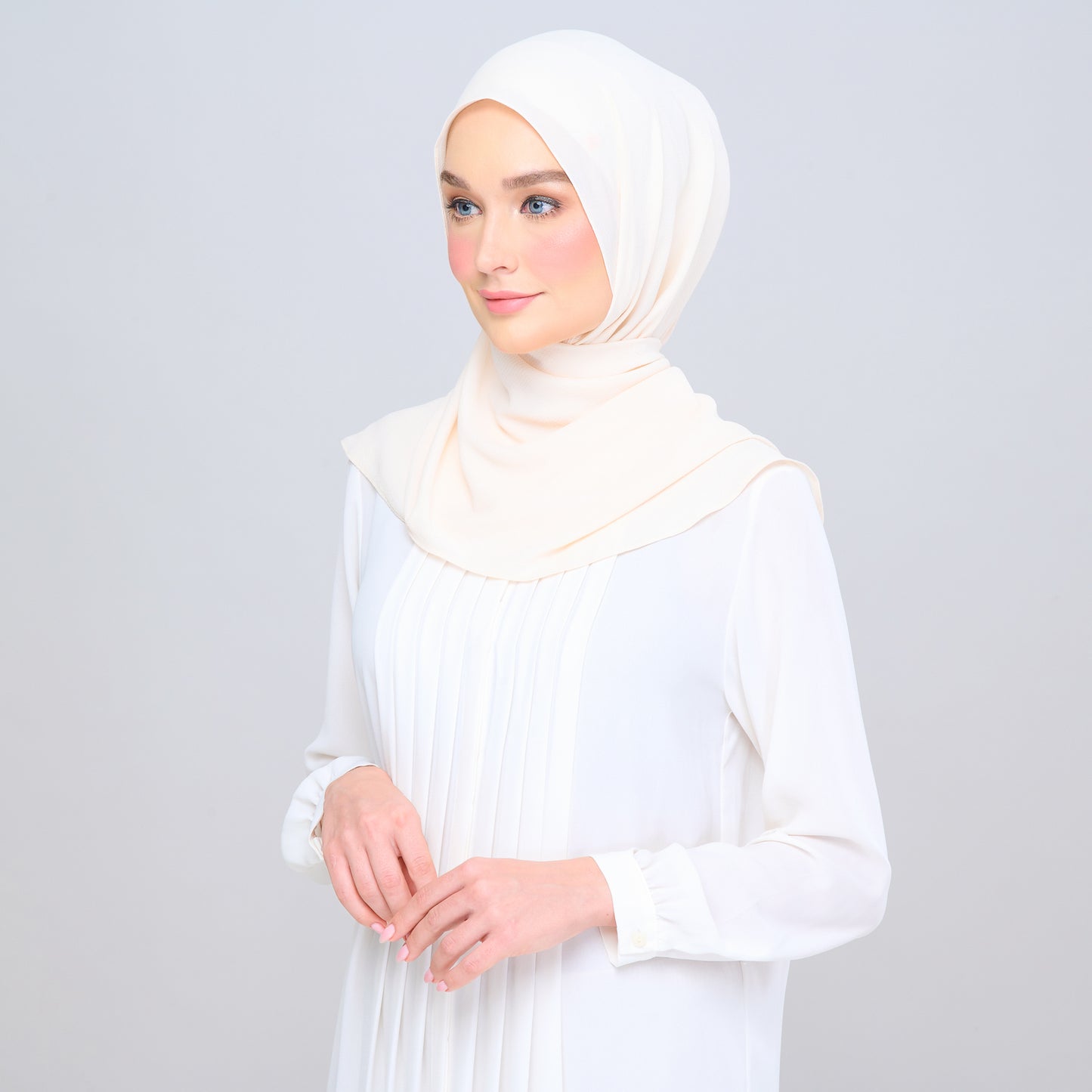 'New' Instant Tag & Go | Textured Chiffon in Beige