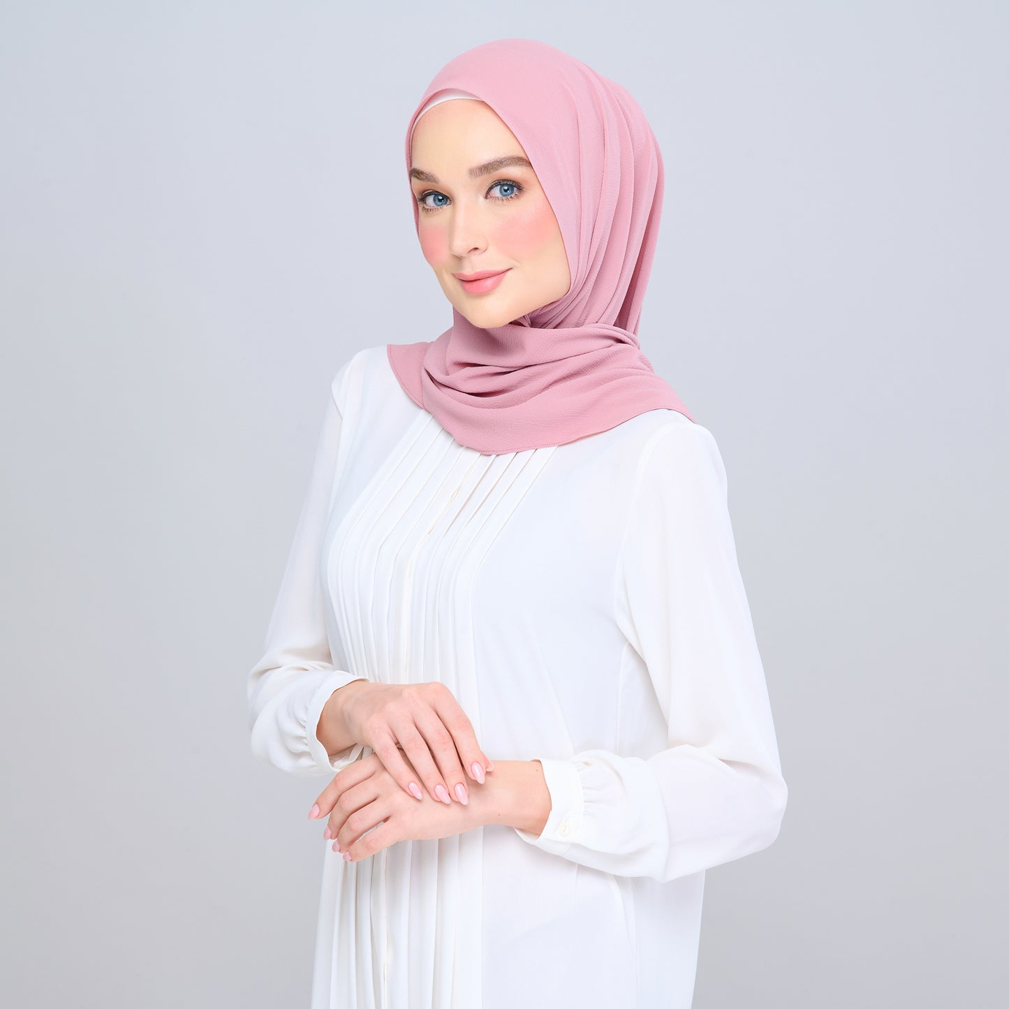 'New' Instant Tag & Go | Textured Chiffon in Dusty Pink