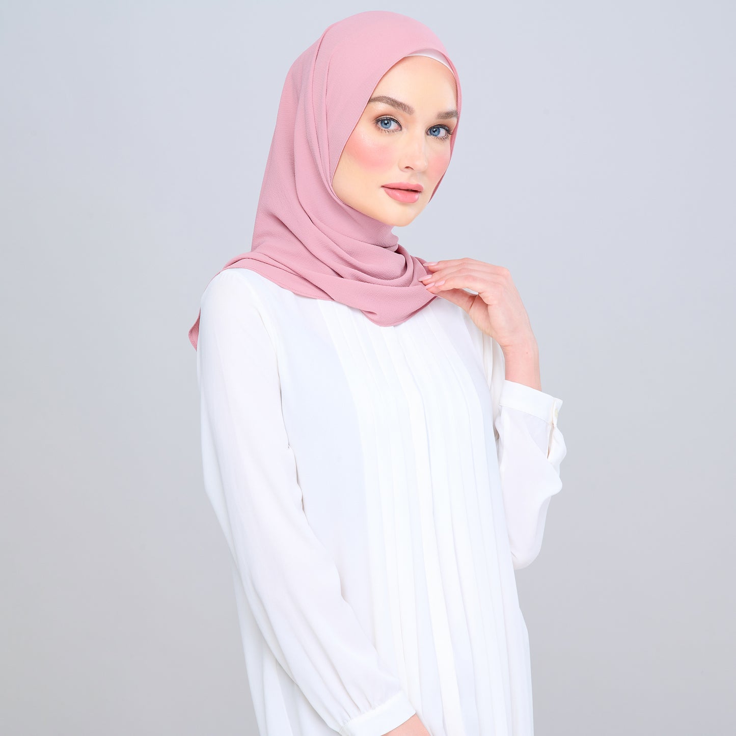 'New' Instant Tag & Go | Textured Chiffon in Dusty Pink