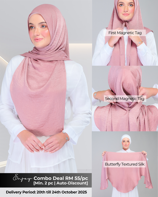 Instant Tag n' Go Butterfly | Textured Silk in Blush