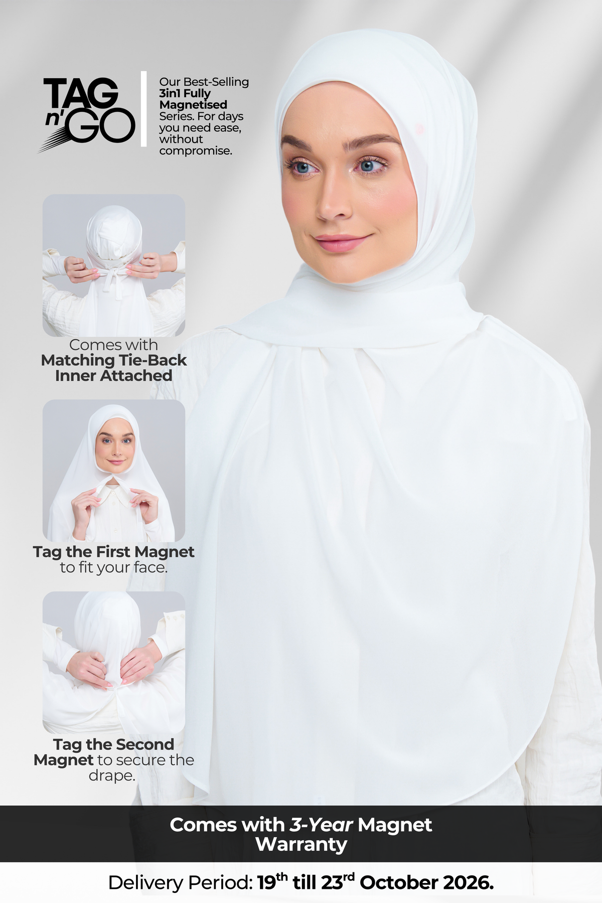 3IN1 Instant Faith Tag n' Go in Bridal White