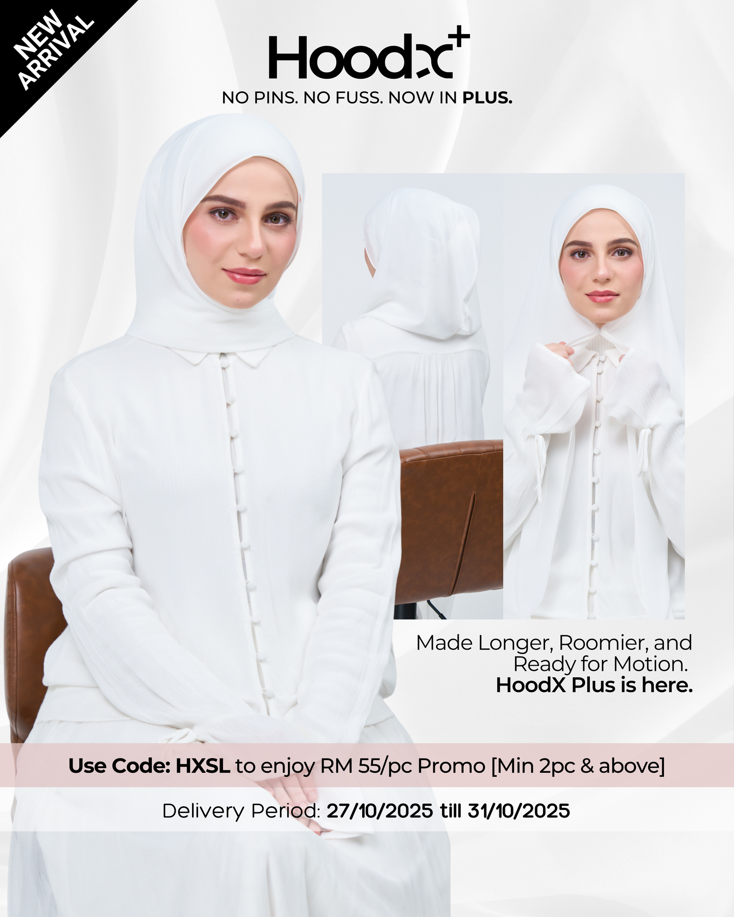 HoodX⁺Plus in Bridal White