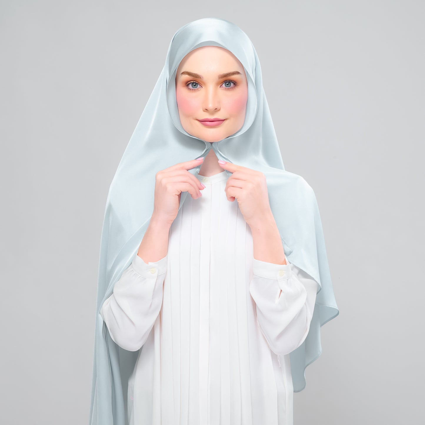 Instant Tag n' Go Shawl  | Satin Silk in Caribbean Mint