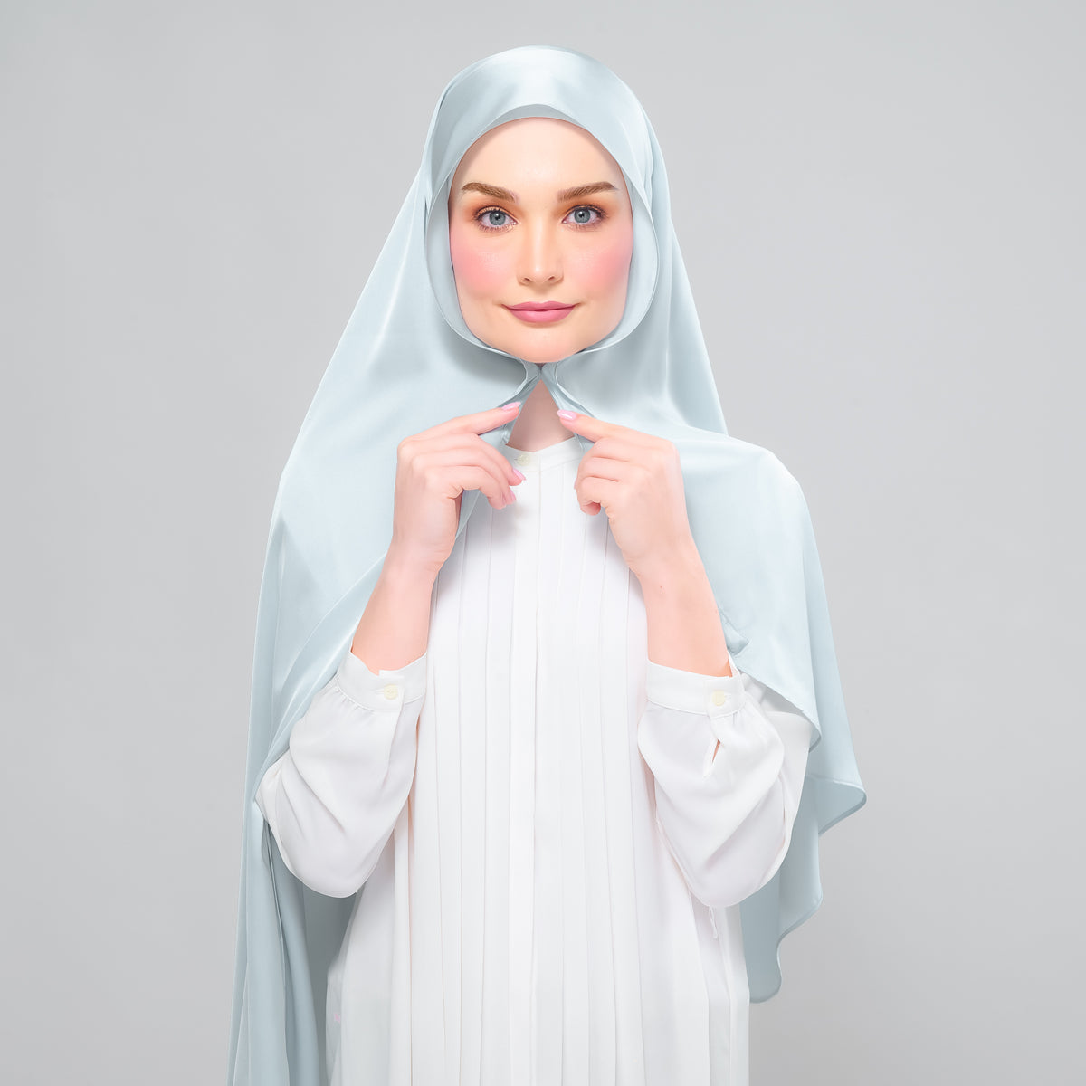 Instant Tag n' Go Shawl | Satin Silk in Caribbean Mint