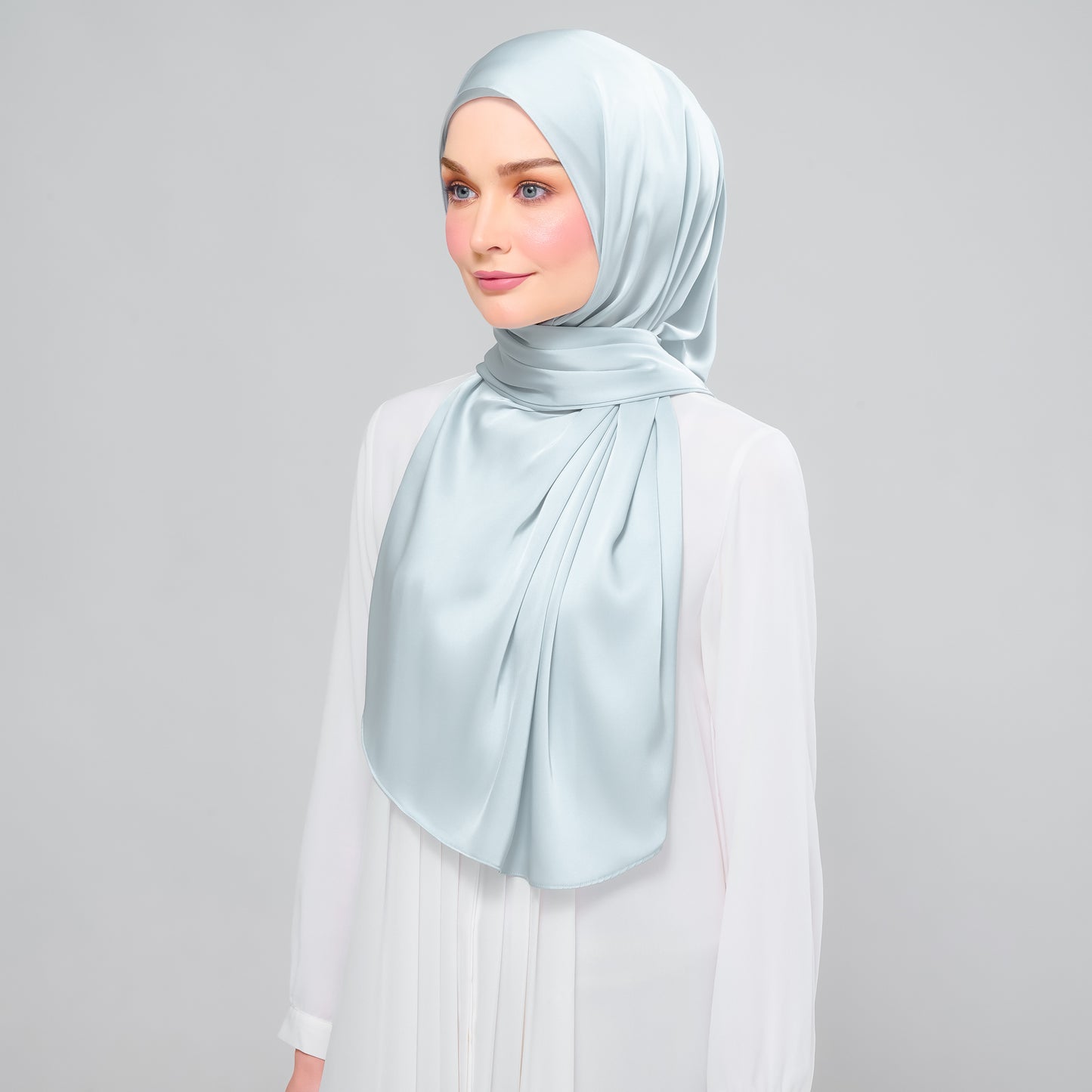 Instant Tag n' Go Shawl  | Satin Silk in Caribbean Mint