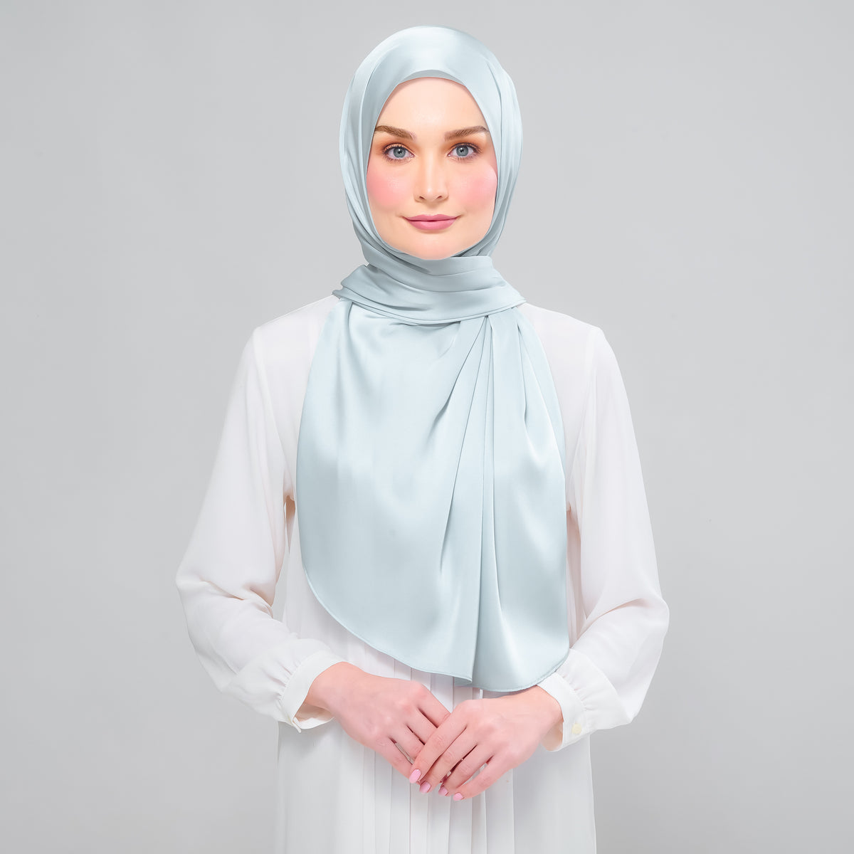 Instant Tag n' Go Shawl | Satin Silk in Caribbean Mint