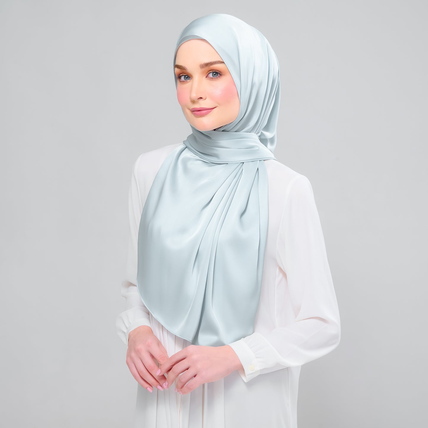 Instant Tag n' Go Shawl  | Satin Silk in Caribbean Mint