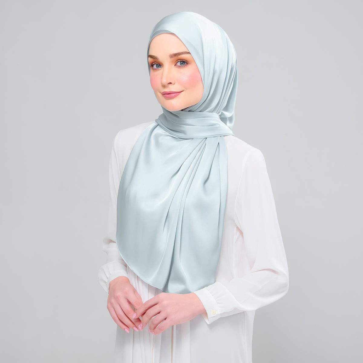 Instant Tag n' Go Shawl | Satin Silk in Caribbean Mint