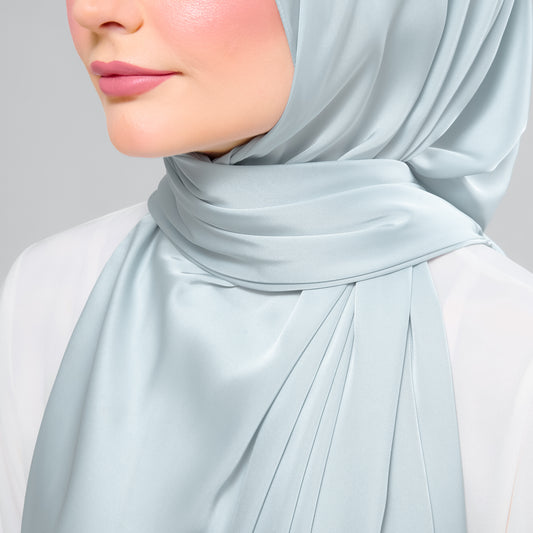 Instant Tag n' Go Shawl | Satin Silk in Caribbean Mint