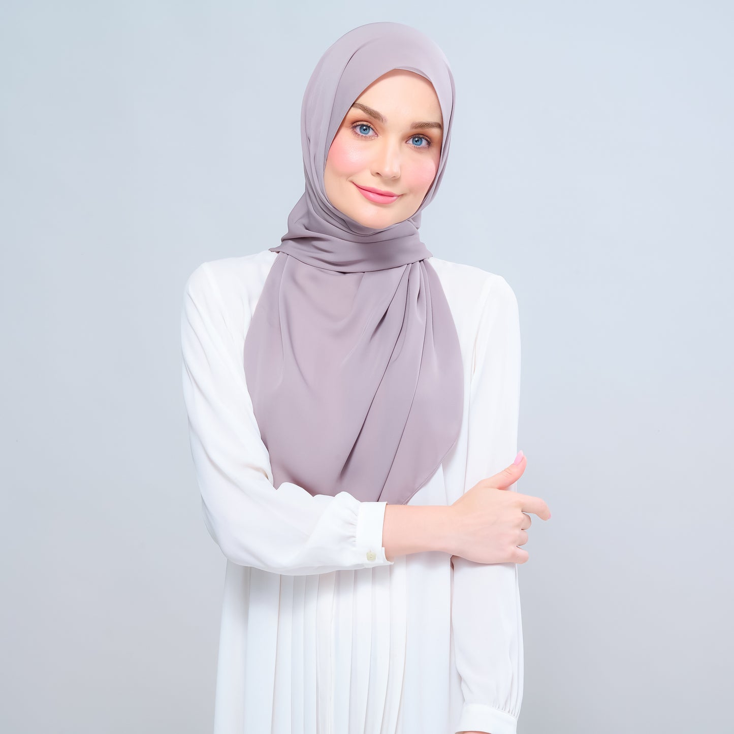 Instant Tag n' Go Shawl l Chiffon Silk 1.0 in Ash Taupe