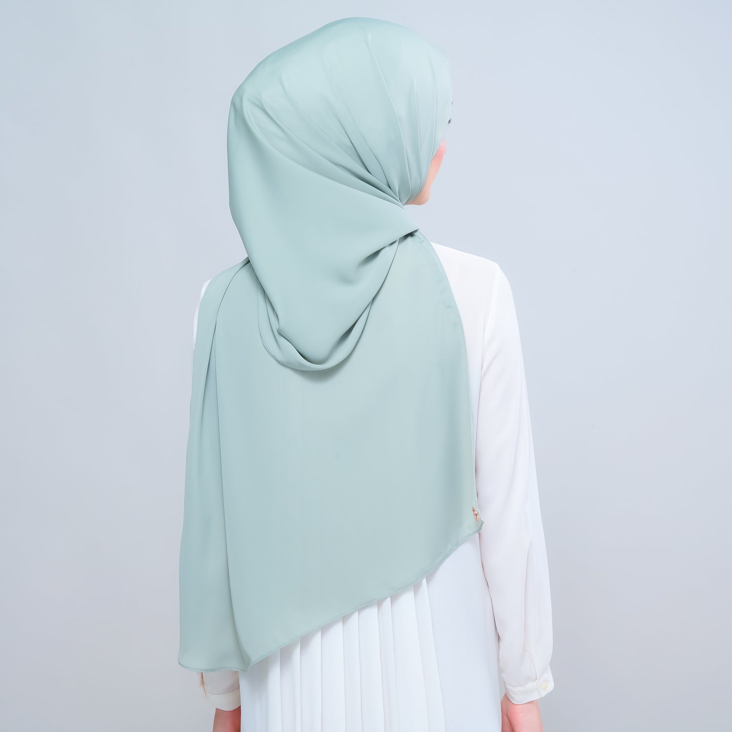 Instant Tag n' Go Shawl l Chiffon Silk 1.0 in Dusty Green