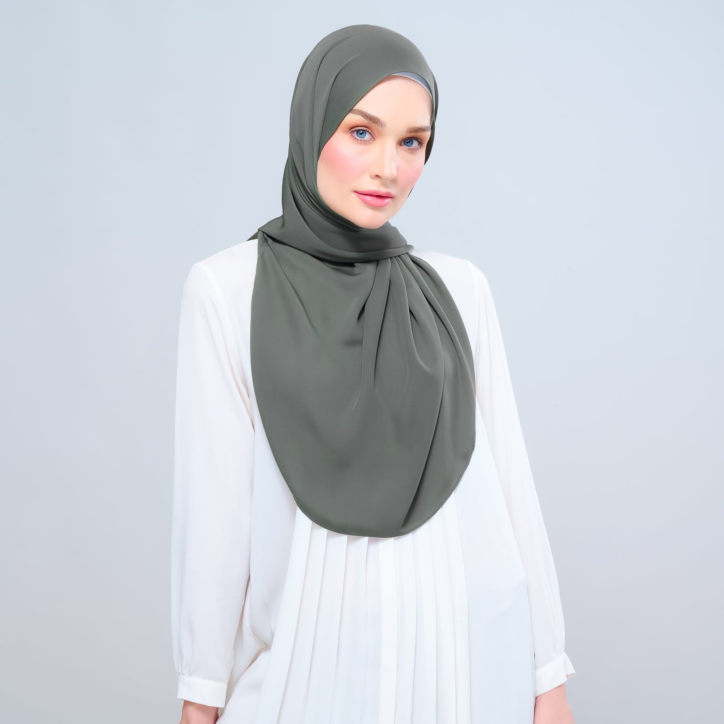 Instant Tag n' Go Shawl l Chiffon Silk 1.0 in Deep Pine
