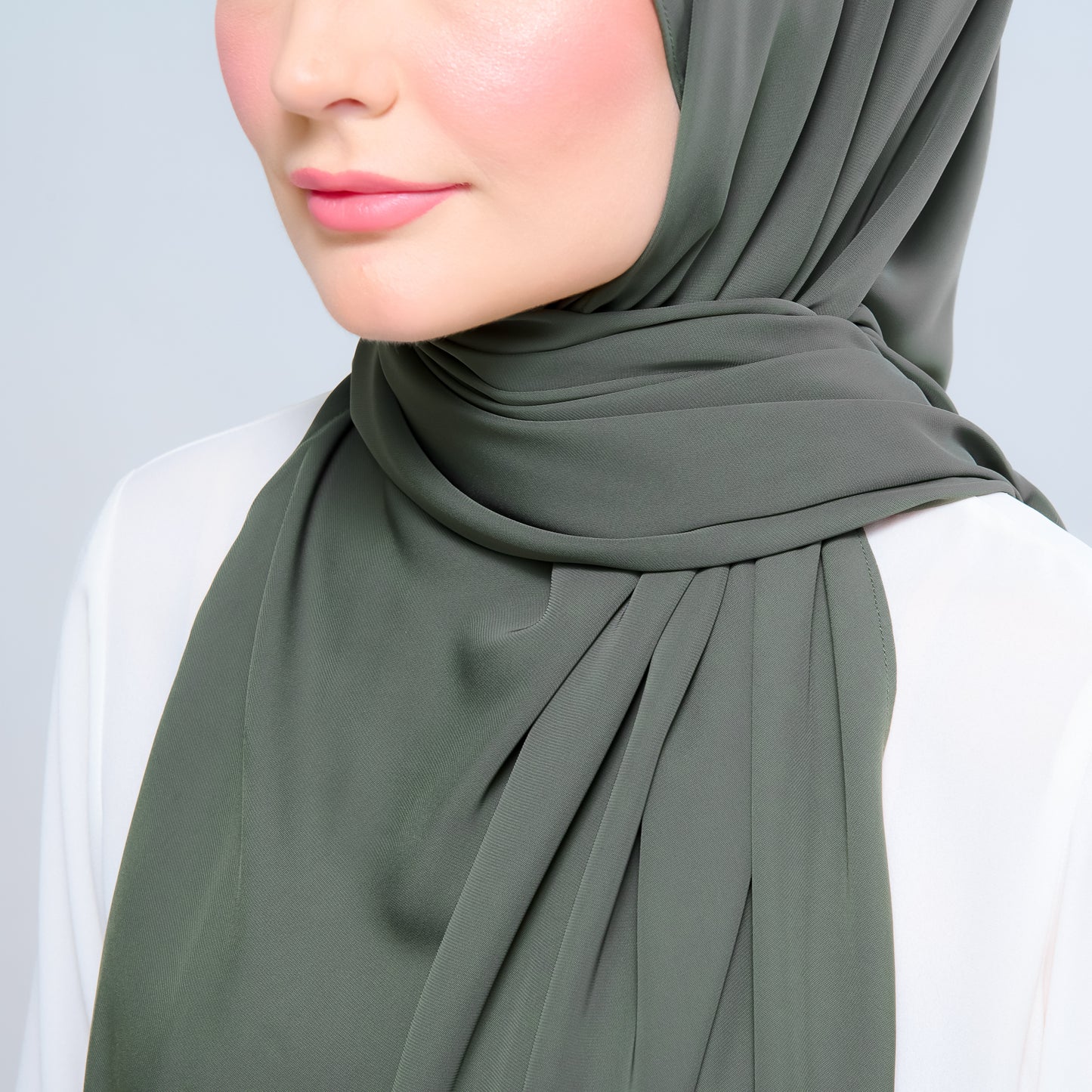Instant Tag n' Go Shawl l Chiffon Silk 1.0 in Deep Pine