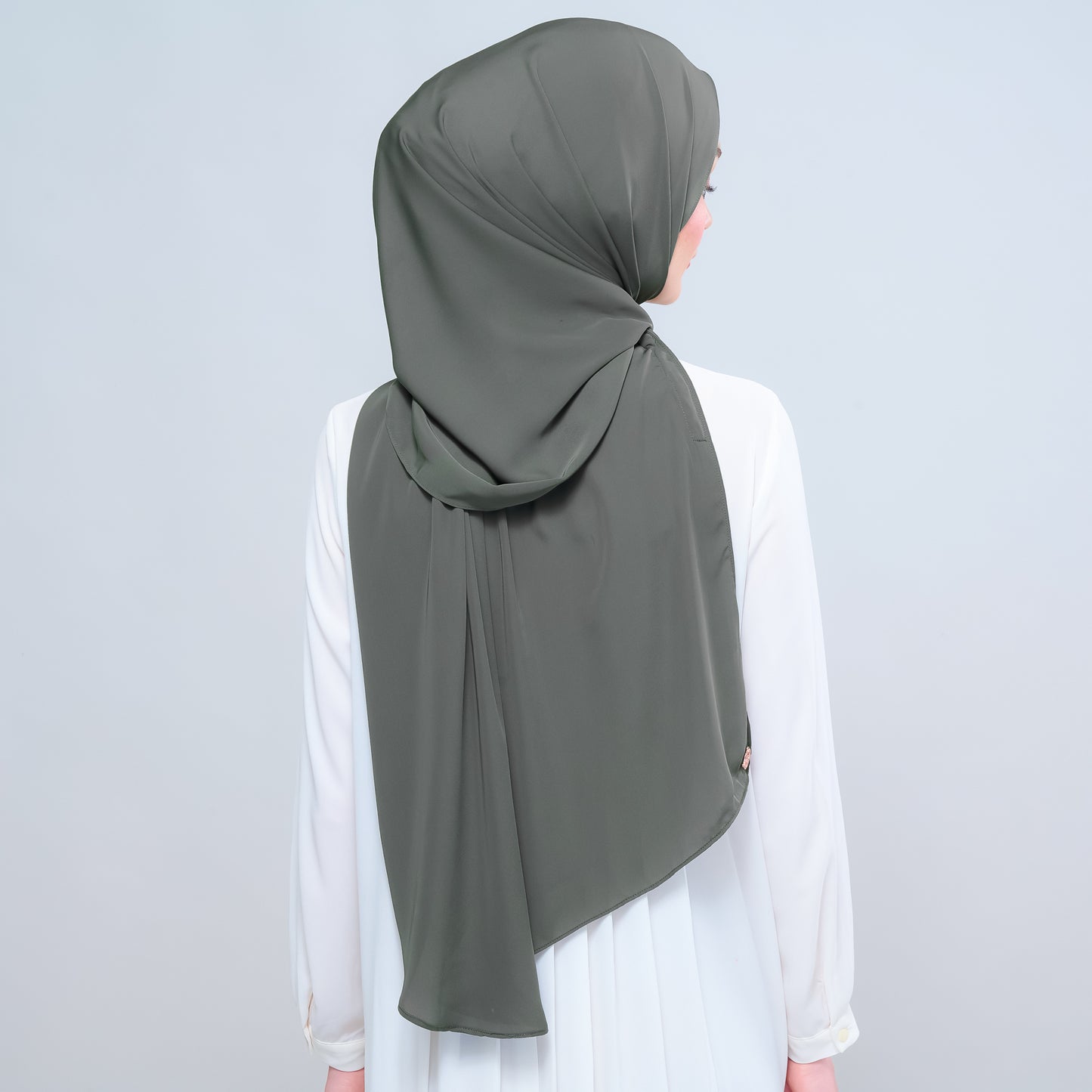 Instant Tag n' Go Shawl l Chiffon Silk 1.0 in Deep Pine