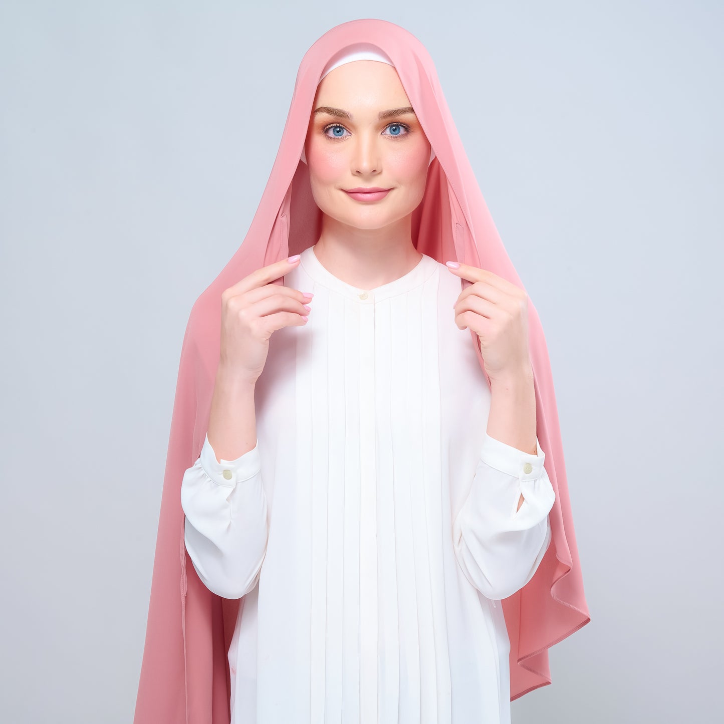 Instant Tag n' Go Shawl l Chiffon Silk 1.0 in Deep Rose