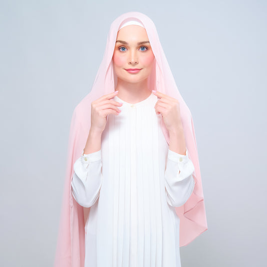 Instant Tag n' Go Shawl l Chiffon Silk 1.0 in Dusty Rose