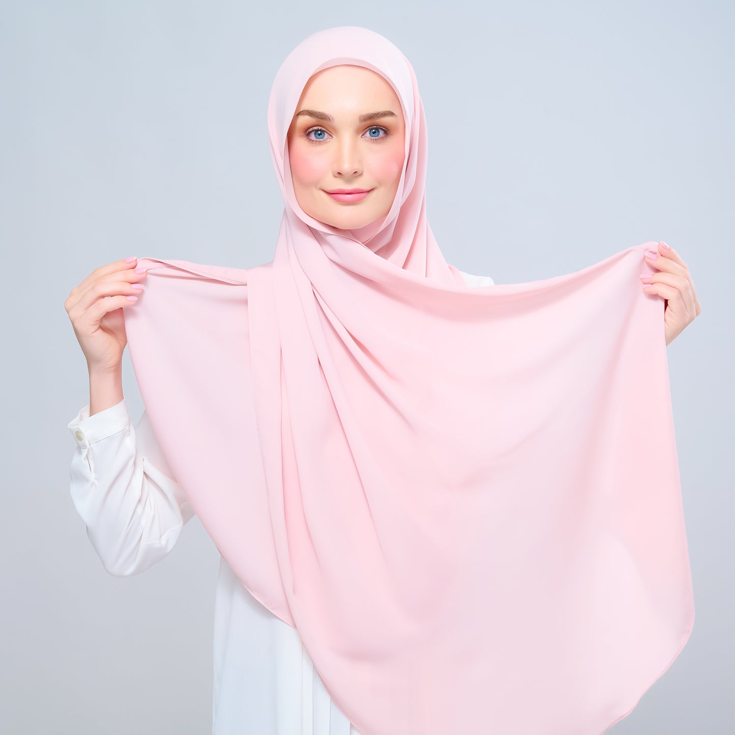 Instant Tag n' Go Shawl l Chiffon Silk 1.0 in Dusty Rose