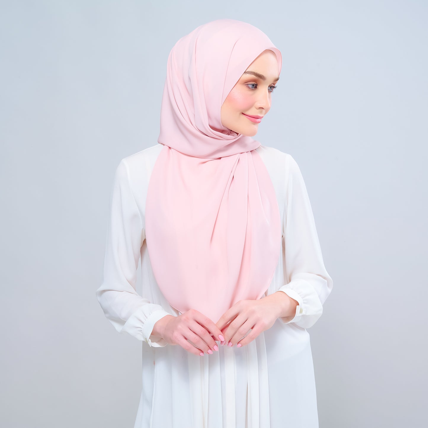 Instant Tag n' Go Shawl l Chiffon Silk 1.0 in Dusty Rose