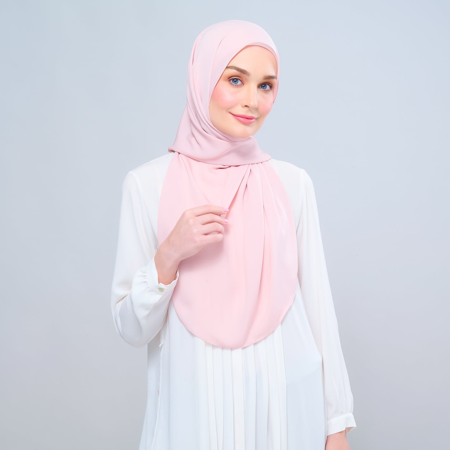 Instant Tag n' Go Shawl l Chiffon Silk 1.0 in Dusty Rose