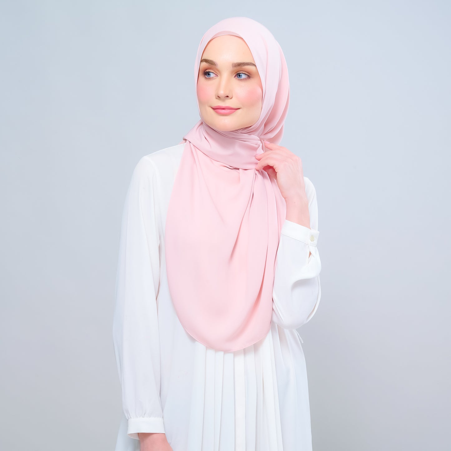 Instant Tag n' Go Shawl l Chiffon Silk 1.0 in Dusty Rose