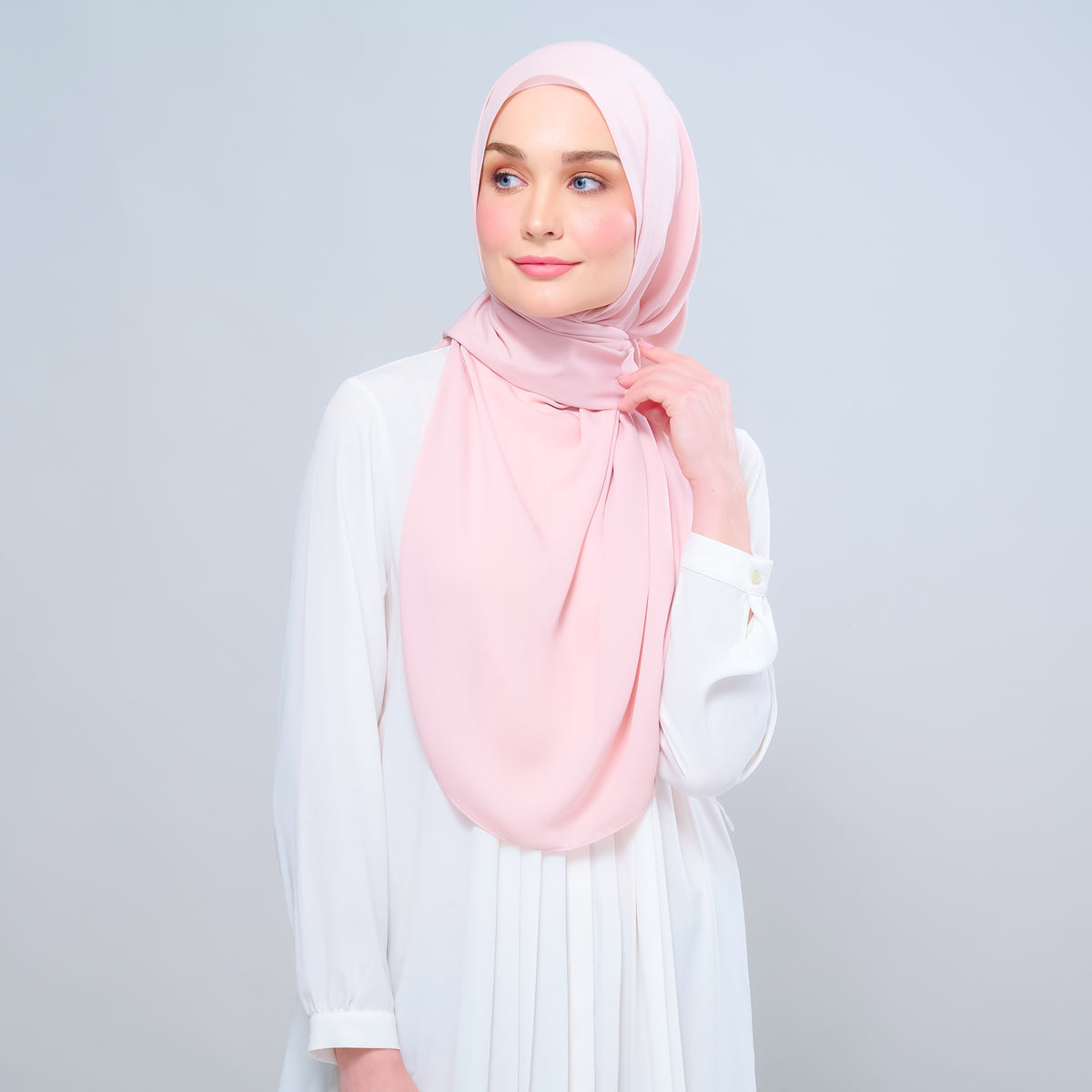Instant Tag n' Go Shawl l Chiffon Silk 1.0 in Dusty Rose