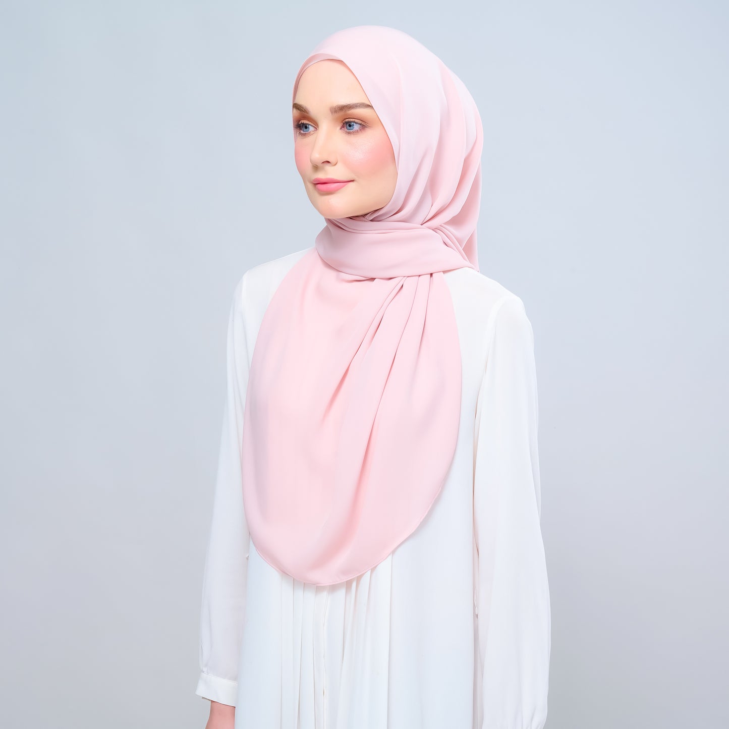 Instant Tag n' Go Shawl l Chiffon Silk 1.0 in Dusty Rose