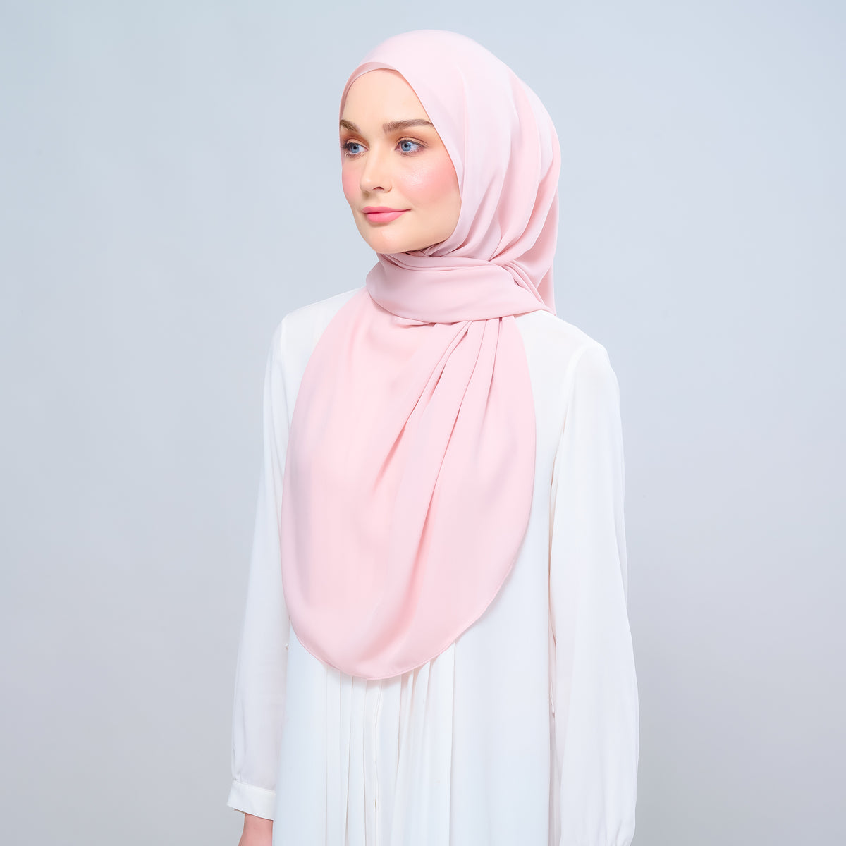 Instant Tag n' Go Shawl l Chiffon Silk 1.0 in Dusty Rose