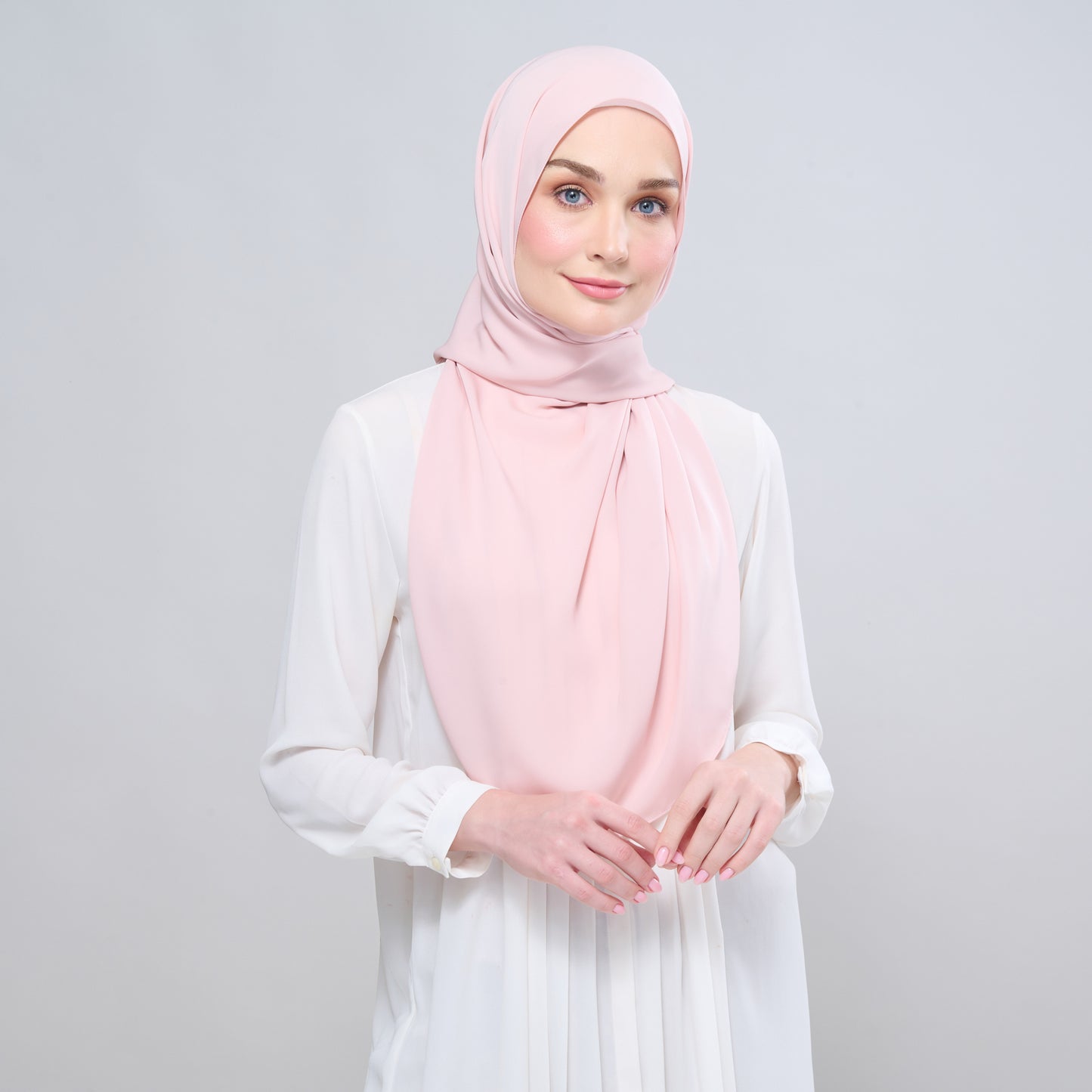 Instant Tag n' Go Shawl l Chiffon Silk 1.0 in Dusty Rose