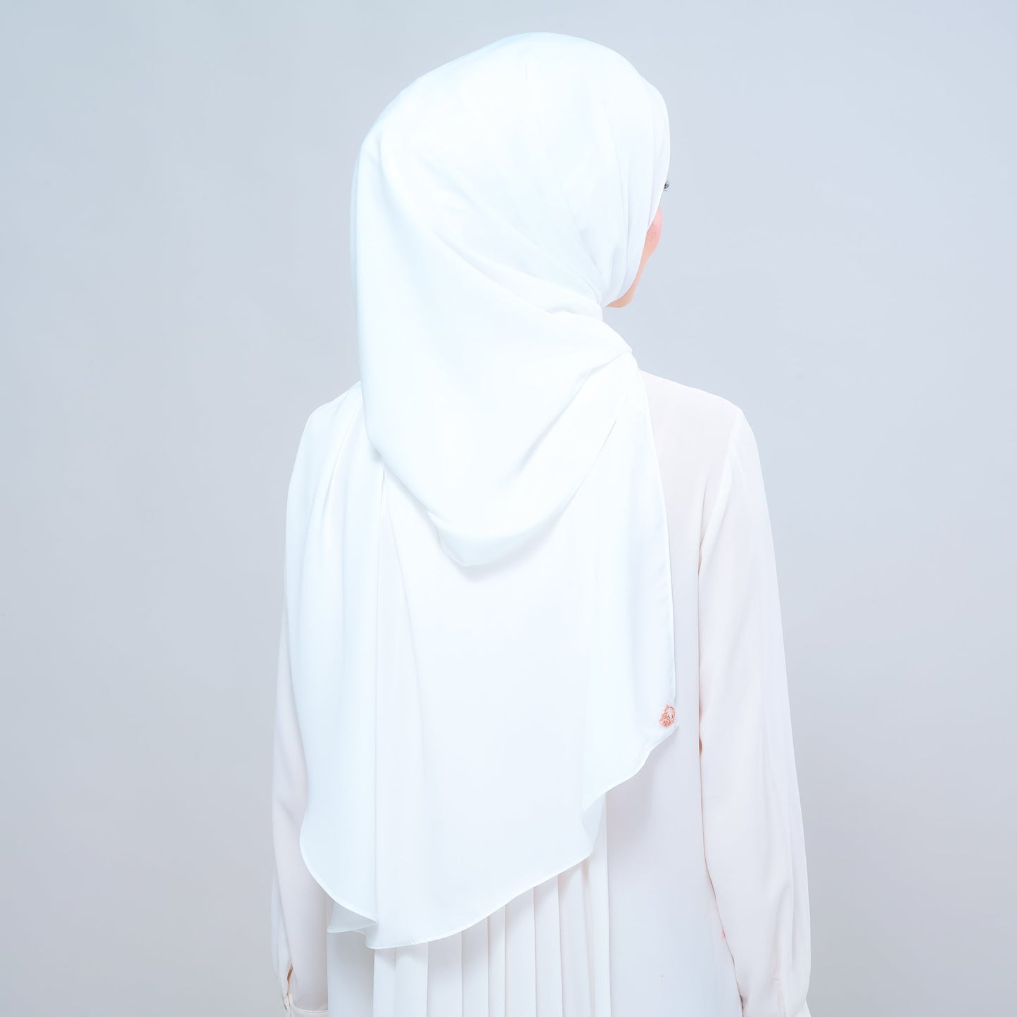 Instant Tag n' Go Shawl l Chiffon Silk 1.0 in Ivory White