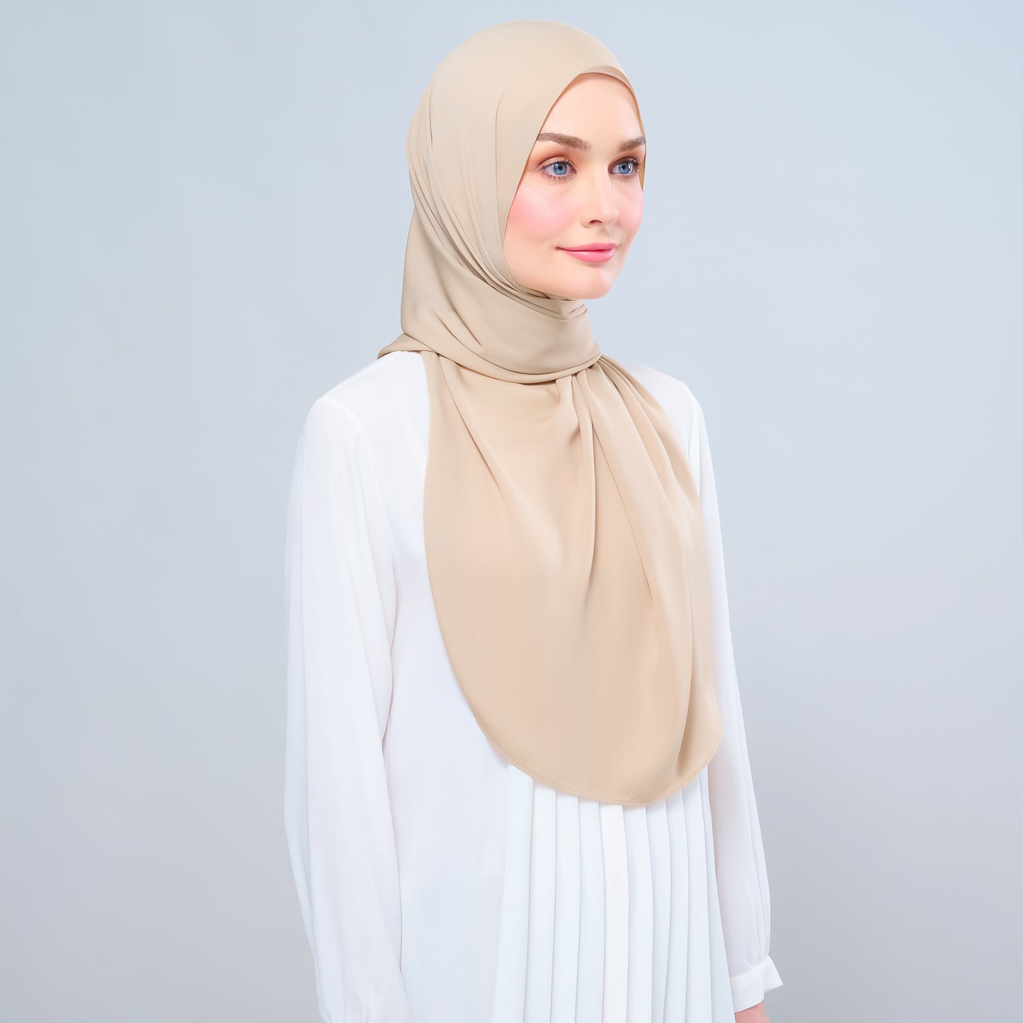 Instant Tag n' Go Shawl l Chiffon Silk 1.0 in Latte