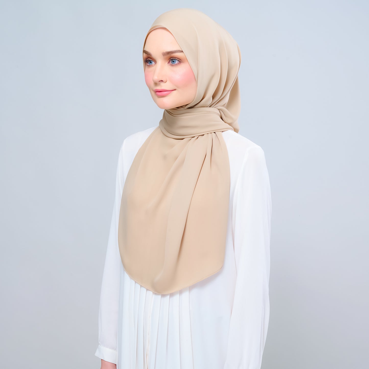 Instant Tag n' Go Shawl l Chiffon Silk 1.0 in Latte
