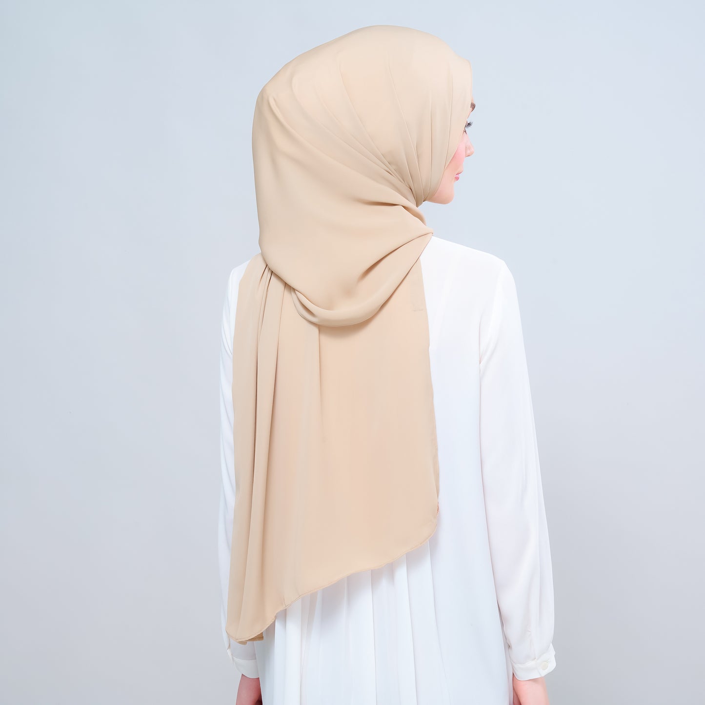 Instant Tag n' Go Shawl l Chiffon Silk 1.0 in Latte
