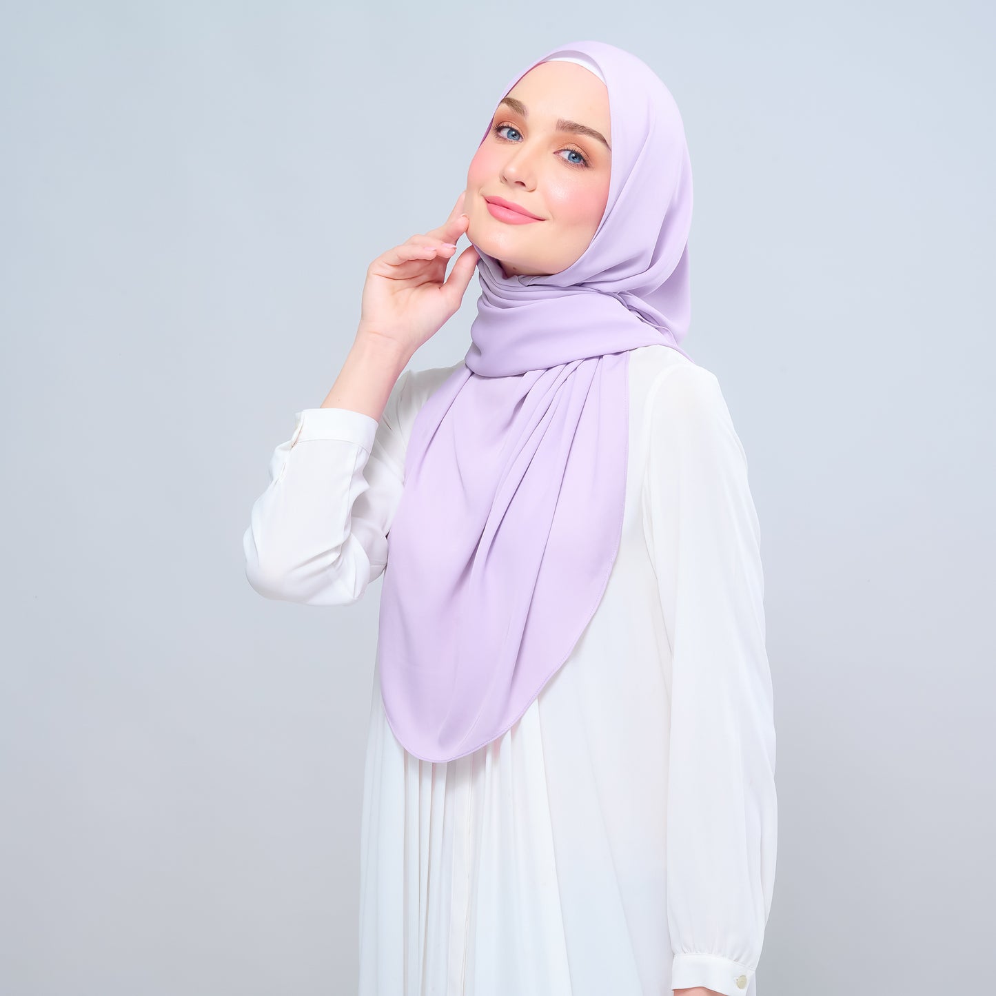 Instant Tag n' Go Shawl l Chiffon Silk 1.0 in Lilac